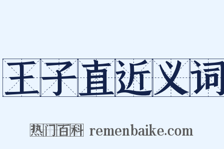 王子直近义词是什么意思的图片